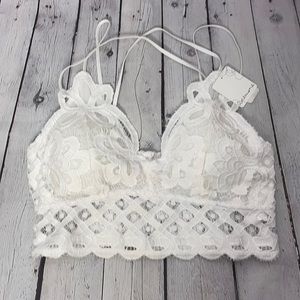 NWT White Anemone Lace Crochet Bralette
